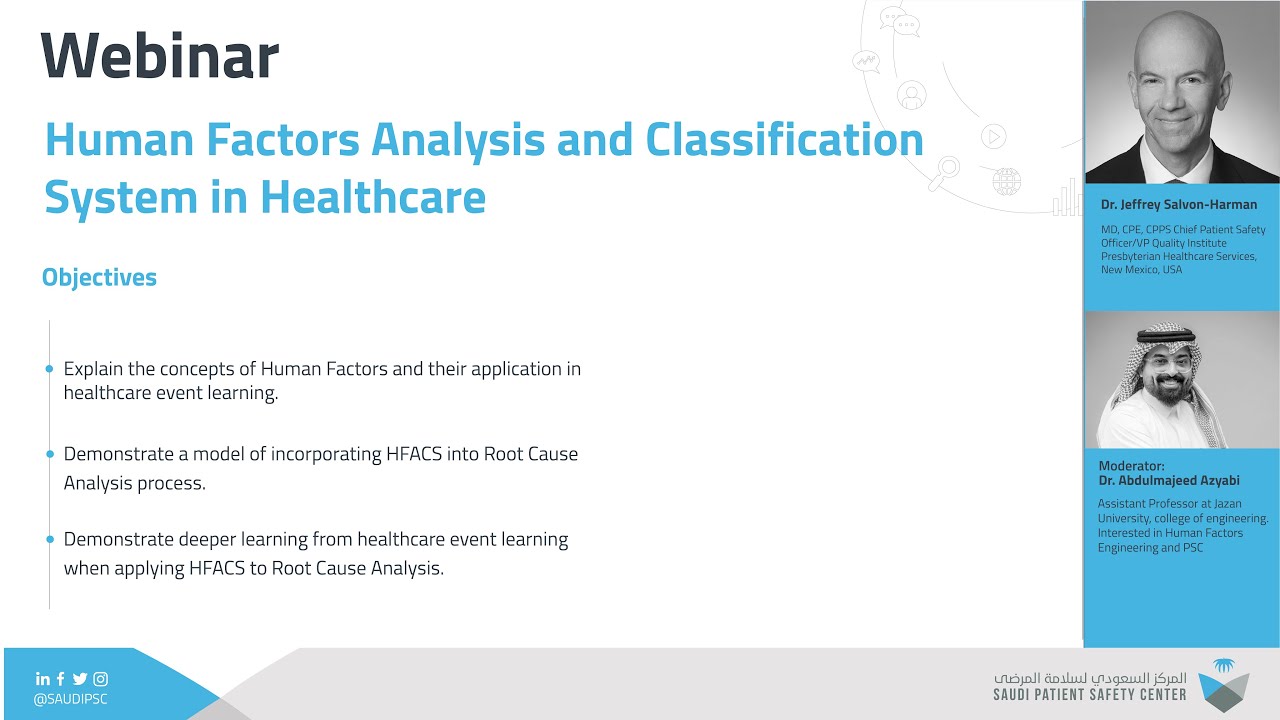 Human Factors Analysis and Classification System in Healthcare