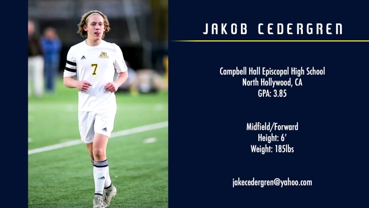 Jakob Cedergren - Class of 2019 - Junior Year College Soccer Recruiting Highlights