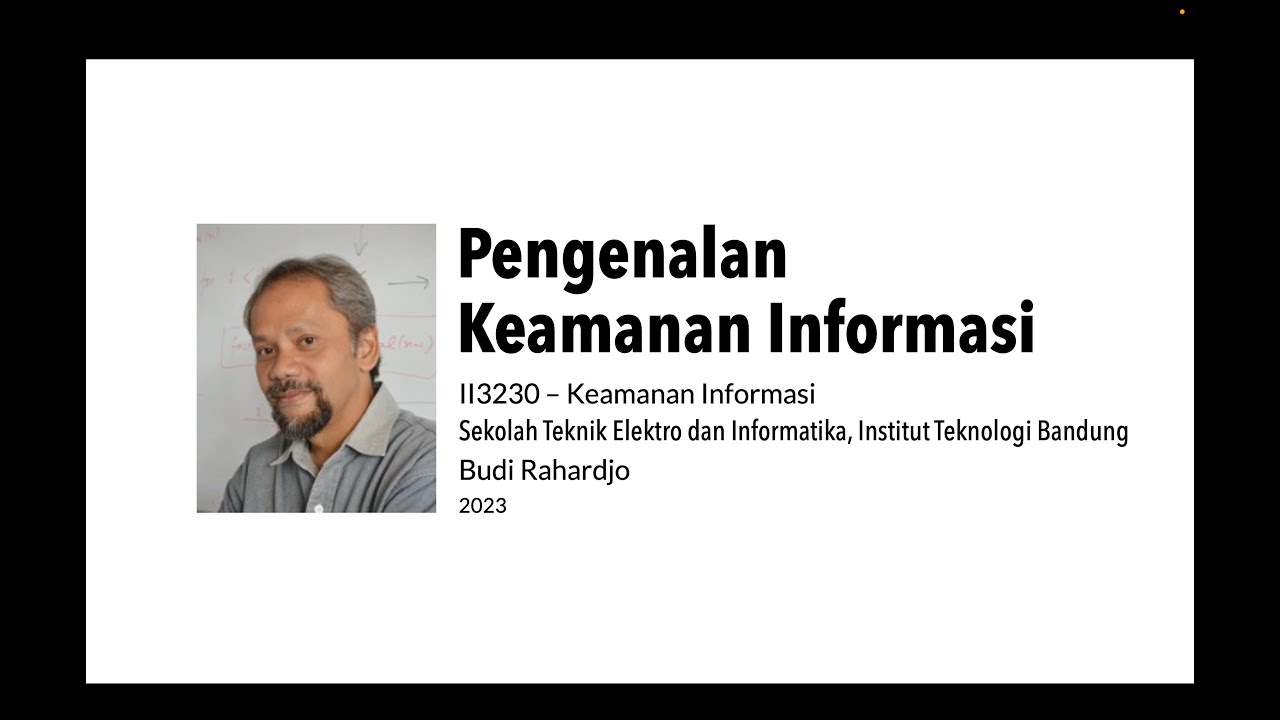 II3230 - Keamanan Informasi - Introduction (part 2) 2023