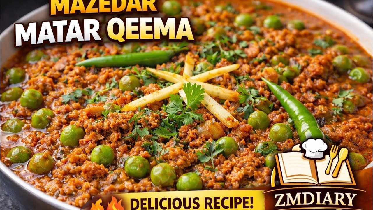Mazedar Matar Qeema recipie