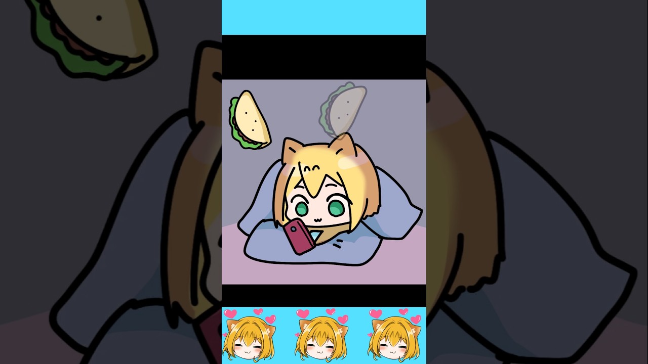 ケバブ食べたくなってこのあとUber頼むやつ #vtuber 😸 #shorts #個人勢vtuber #手描き