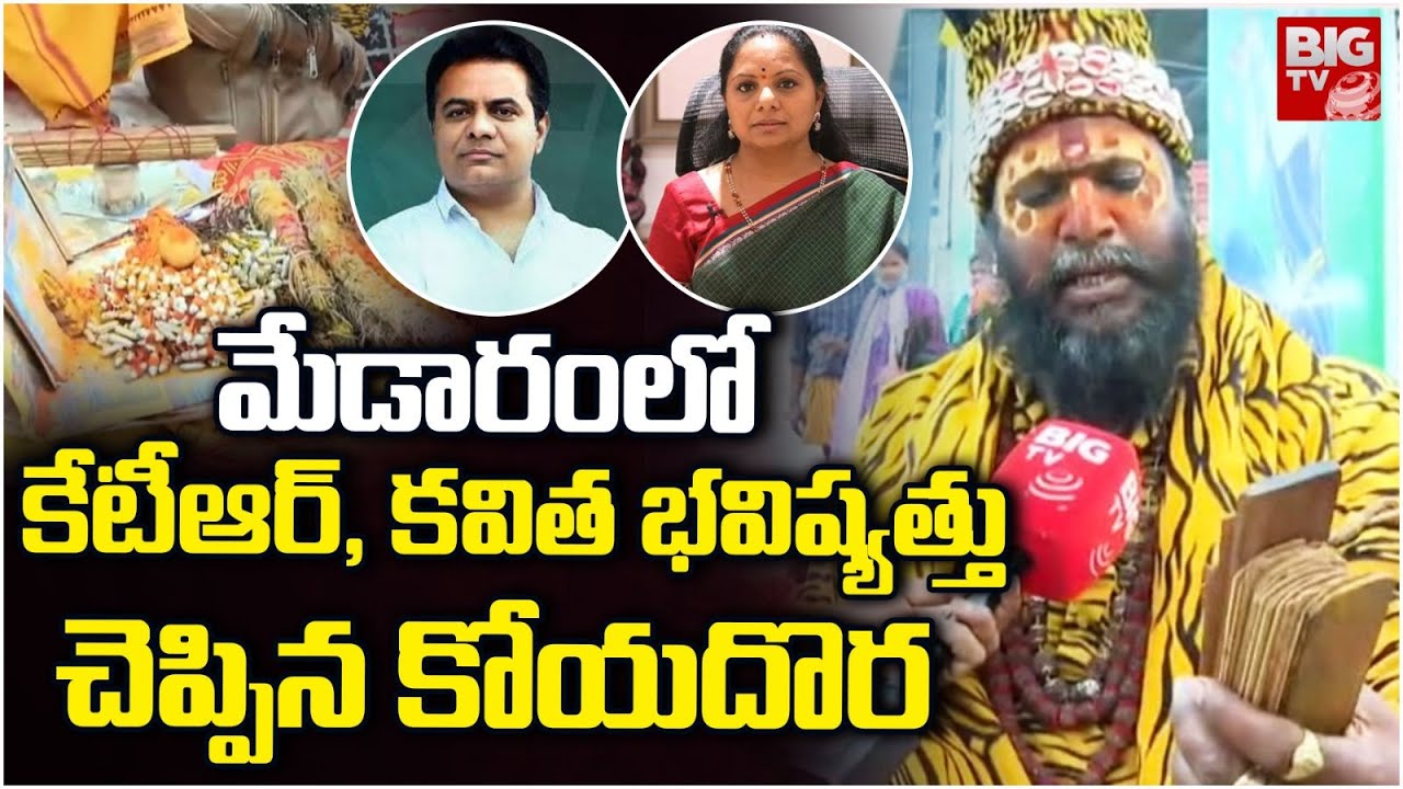 మేడారంలో కేటీఆర్, కవిత భవిష్యత్తు చెప్పిన కోయదొర | Medaram Jatara 2026 |Koyadoralu | BIGTV