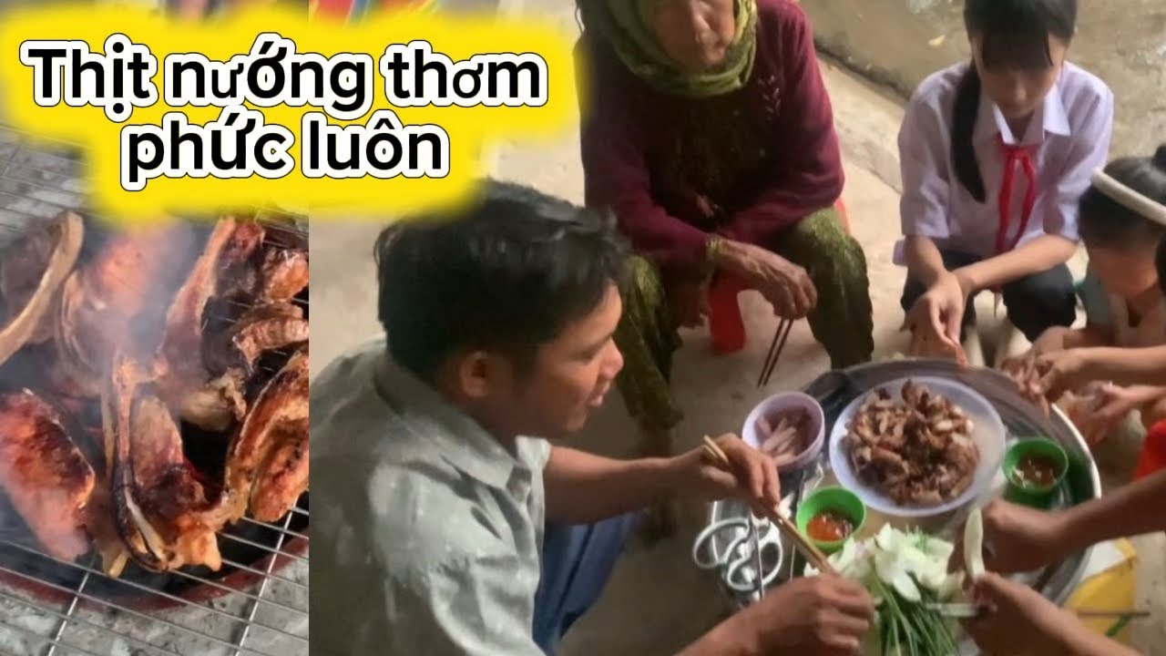 Cuối tuần món thịt nướng thơm lừng cùng gia đình em xin mời mọi người ạ 