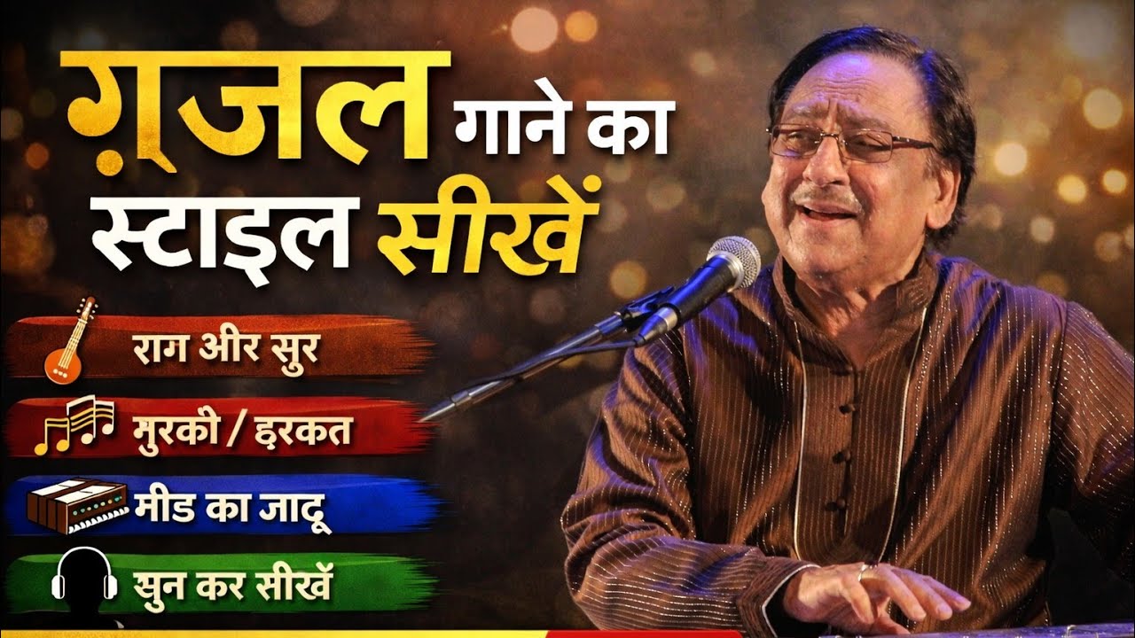 Ghulam Ali Style में ग़ज़ल कैसे गाएँ | Murki, Meend Tips