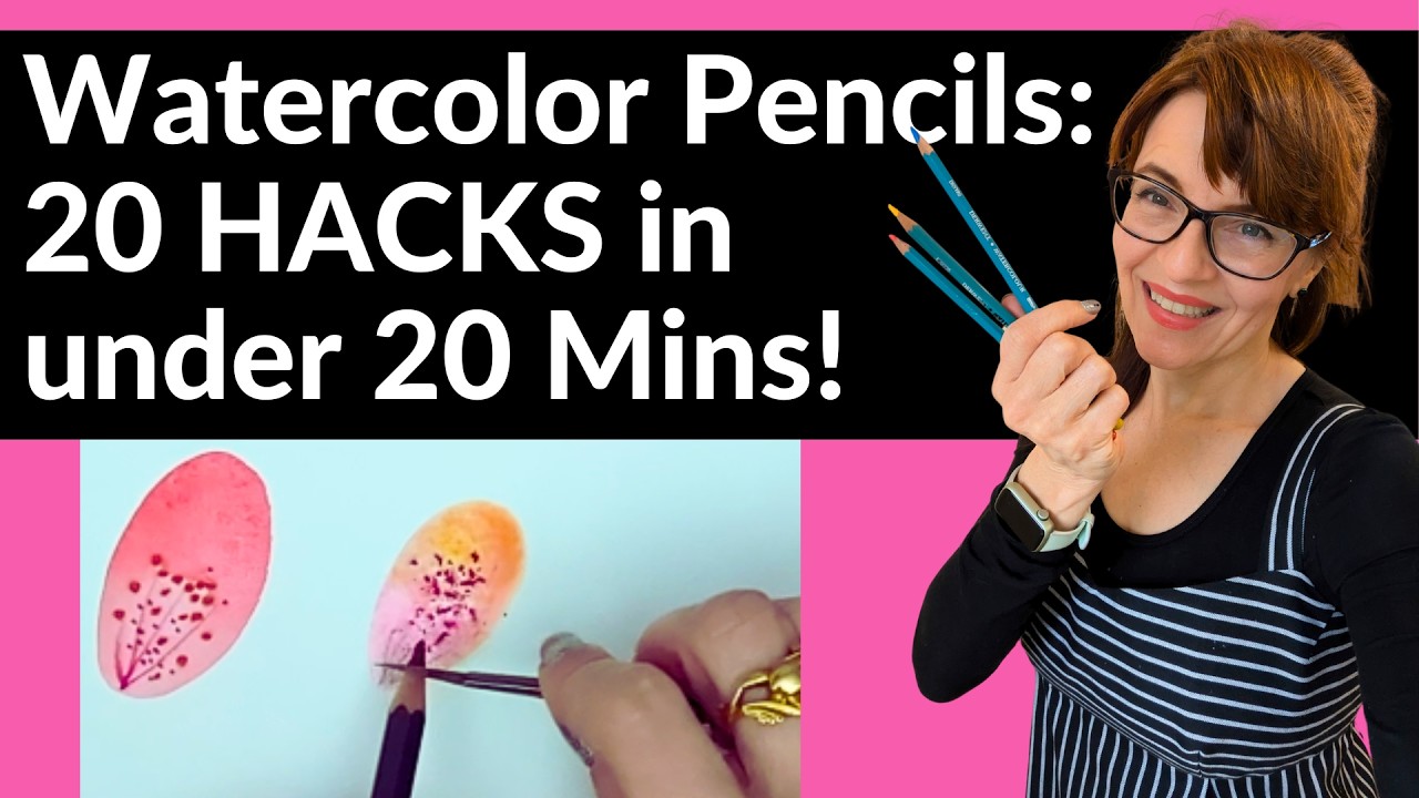 20 Simple HACKS! (How To Use Watercolor Pencils)