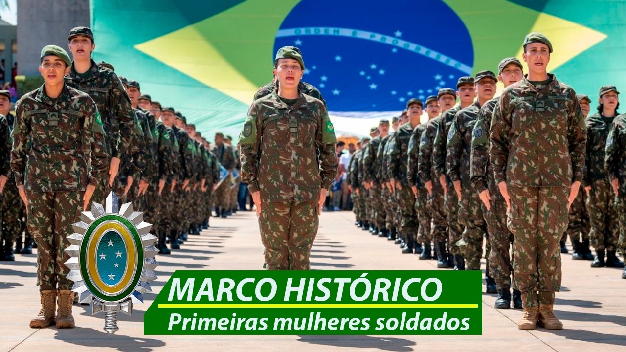Pela primeira vez, mulheres ingressam como soldados no Exército Brasileiro