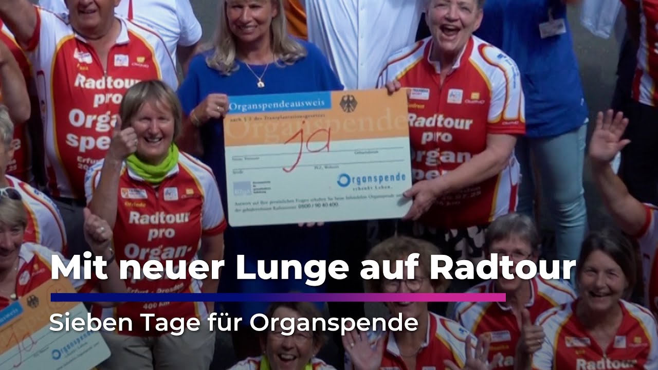 Dresdnerin mit Spenderlunge bewegt bei der Radtour pro Organspende I Sachsen Fernsehen