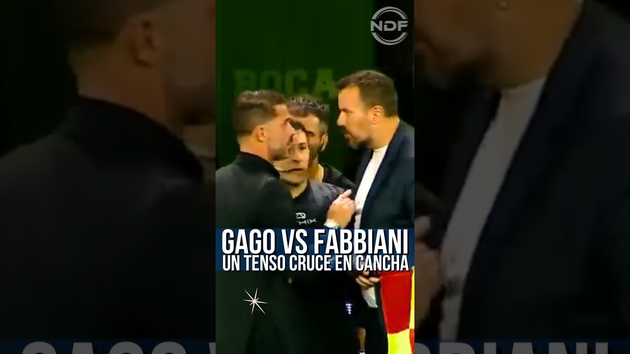 El cruce entre Fernando Gago contra El Ogro Fabbiani en el partido de Boca vs Riestra 😱