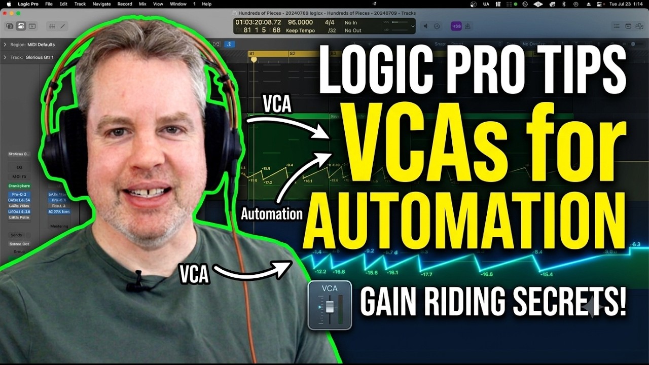 How To Use VCAs With Automation - Logic Pro Tip