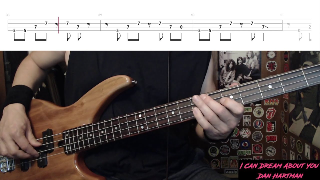I Can Dream About You by Dan Hartman - Bass Cover with Tabs Play-Along