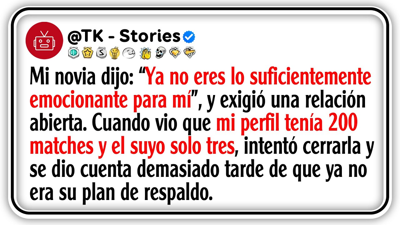 Mi novia dijo: “Ya no eres lo suficientemente emocionante para mí”, y exigió una relación abierta...