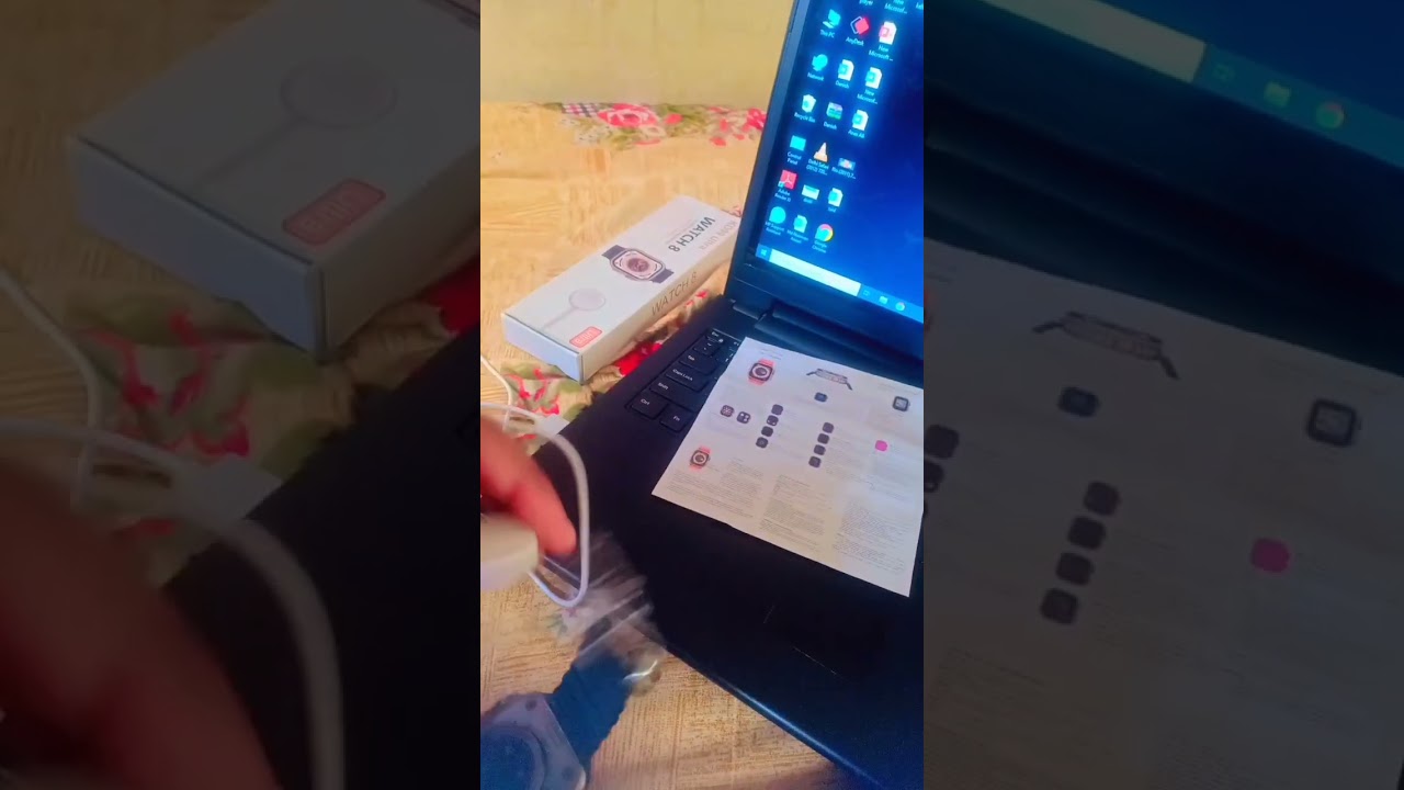 how to connect smart watch charge in laptop 💻 KD 99 ultra watch 8 wireless charging 