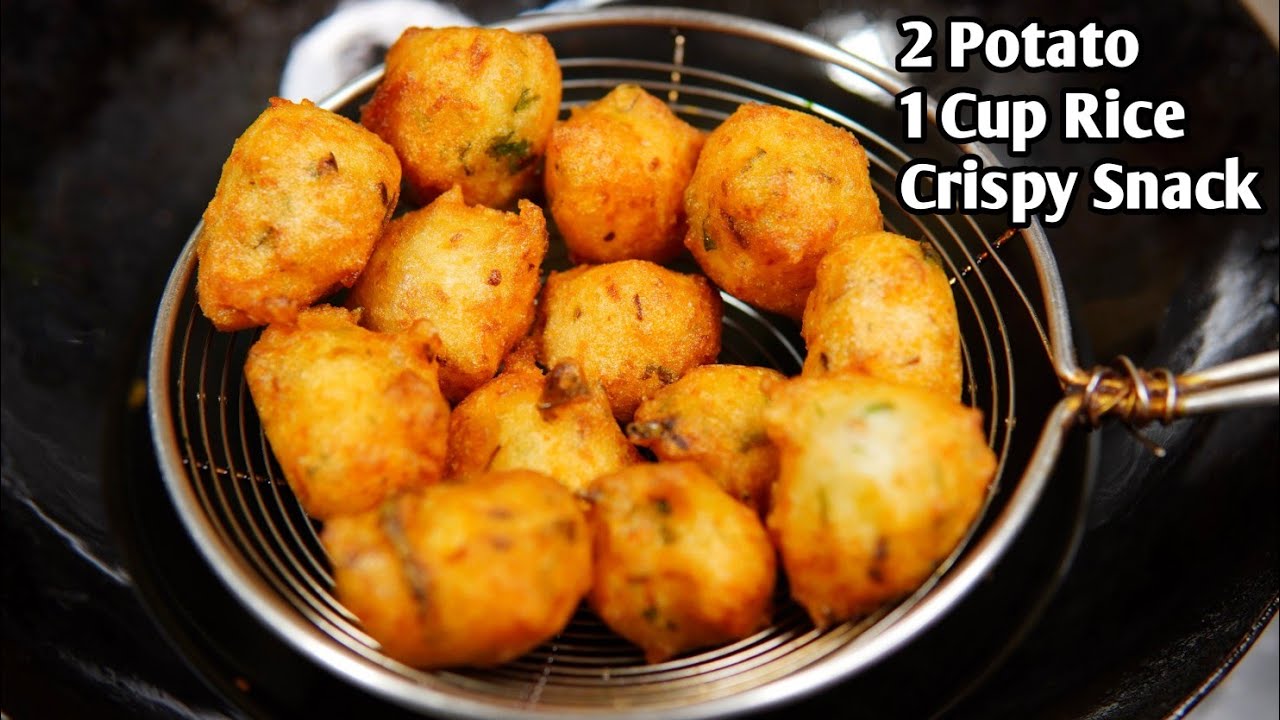 If you have 2 potatoes and 1 cup of rice, this crunchy snack is ready New Aloo snack 2023 | Crispy Potato Snack-Easy