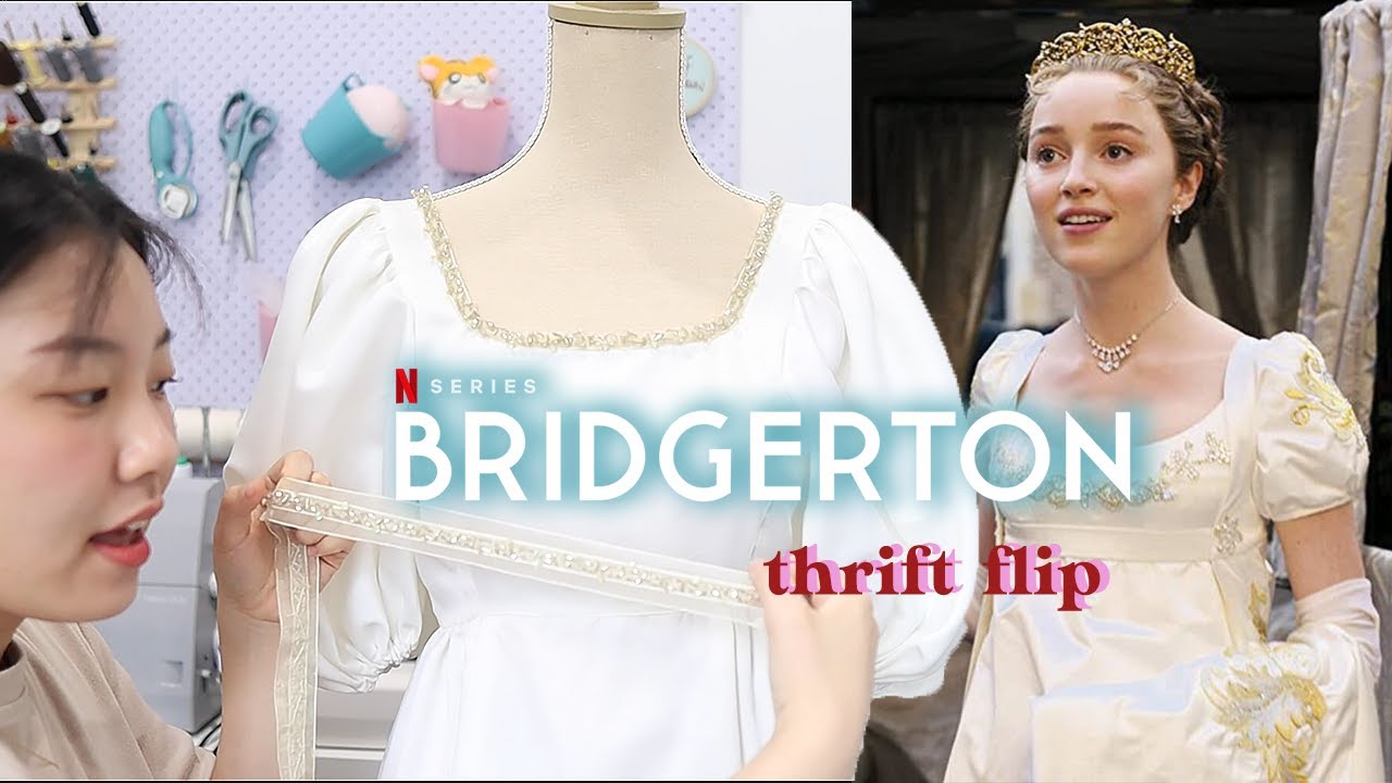 Thrift Flip / BRIDGERTON Inspired ✨Wedding Dress✨ Transformation | halfsoybean