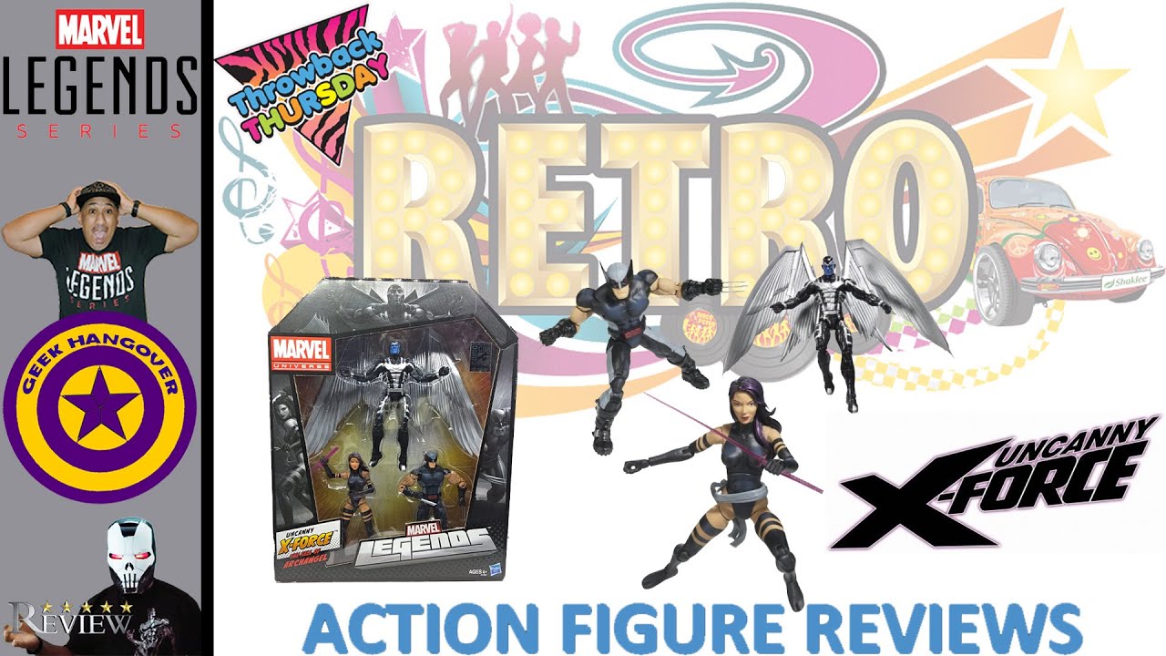Marvel Legends SDCC Uncanny X-Force 3 Pack Throwback Thursday Retro Action Figure Review