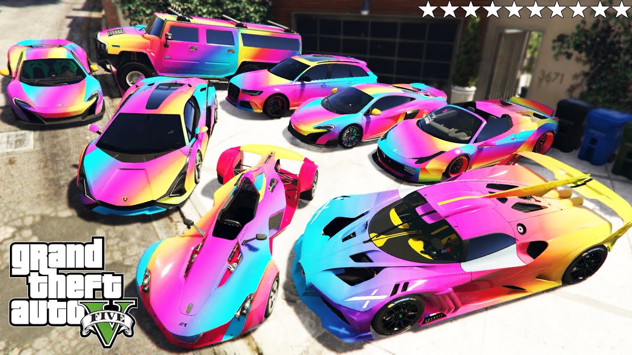 GTA 5 - Stealing ENCHANTED SUPER CARS with Franklin! (Real Life Cars #99)