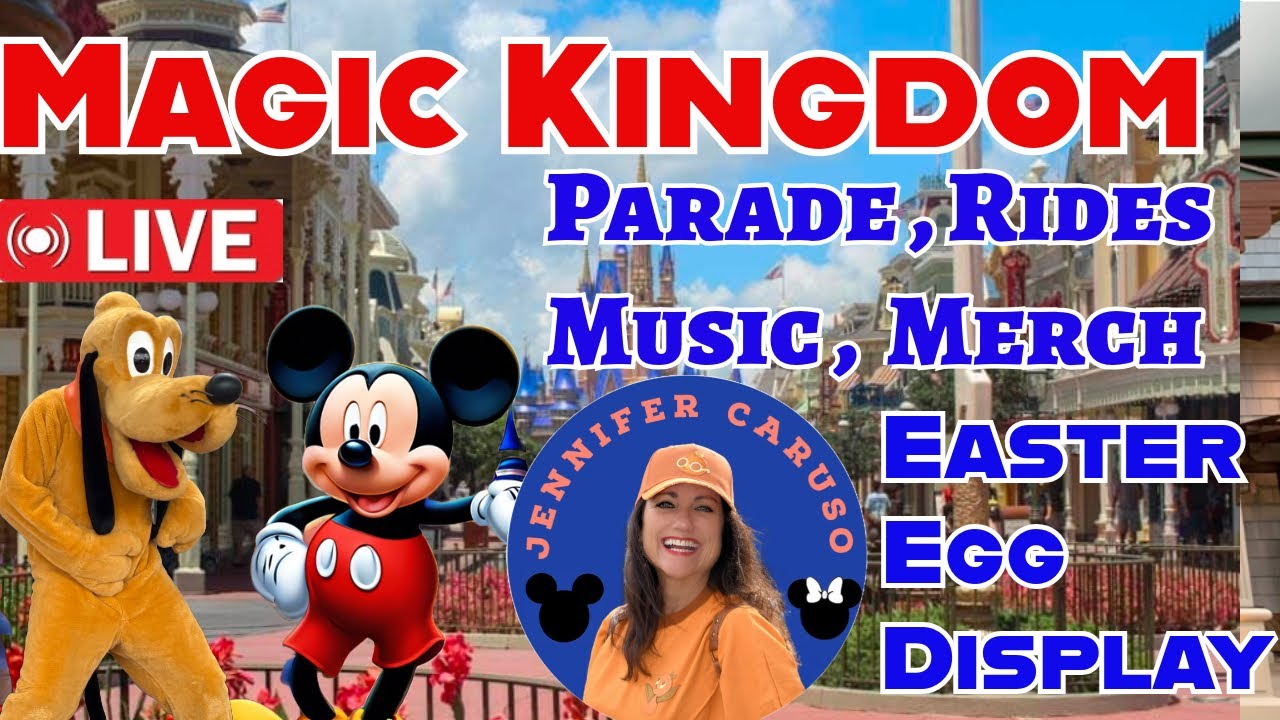 🔴LIVE Magic Kingdom and Easter Egg Display Walt Disney World