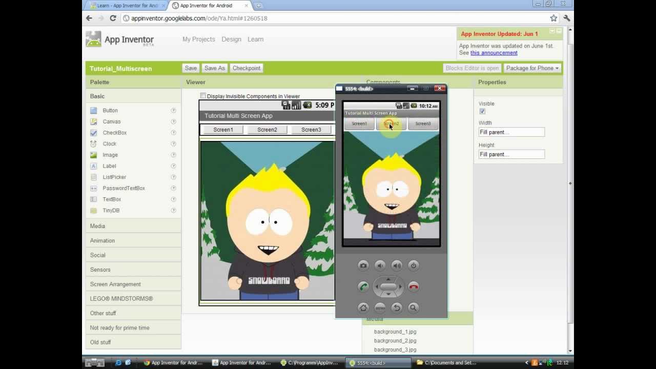 Tutorial - Creare un applicazione con schermate multiple in App Inventor