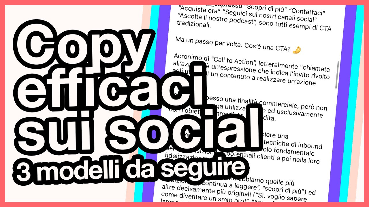 Come scrivere copy EFFICACI per i SOCIAL: 3 modelli da seguire