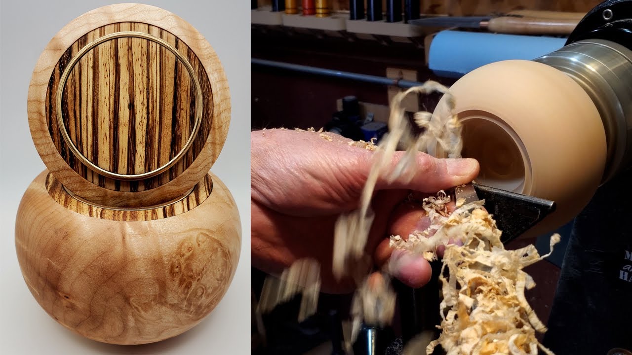 Woodturning | Maple And Bocote Lidded Box