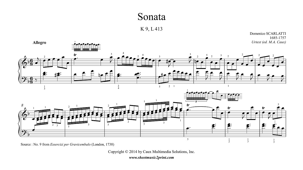 Scarlatti : Sonata in D minor, K 9, L 413