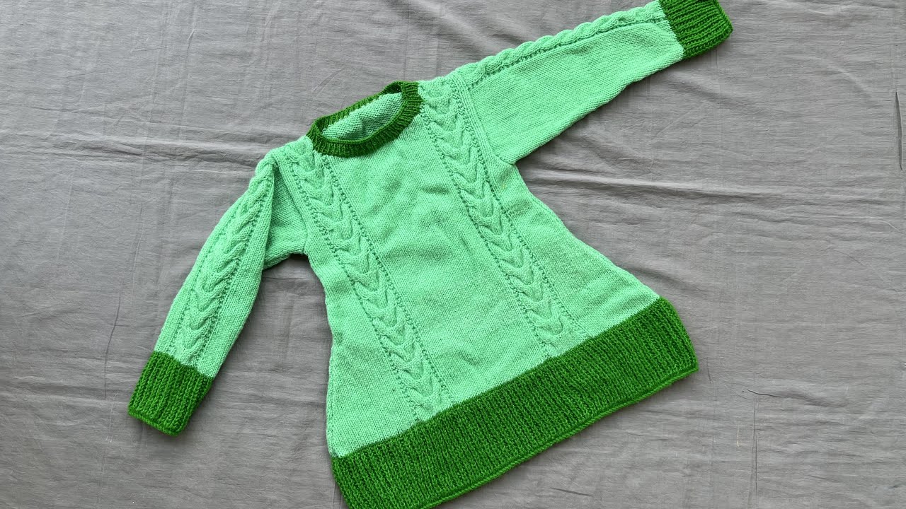 New top style sweater knitting for 2 to 3.5 year old girl|Woolen top|Part-1|Woolen Tutorial#77