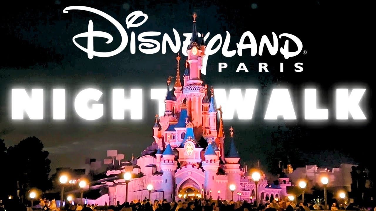 Disneyland Paris NIGHT Walking Tour | 4K, 60fps