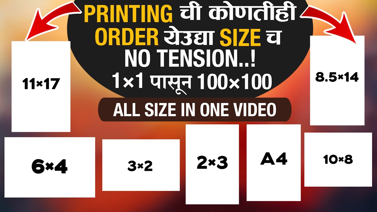 printing साठी लागणाऱ्या सगळ्या sizes चे तयार Canvas एकच व्हिडिओ मध्ये | आता size च no tension..!