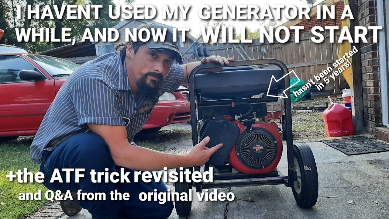 My generator has been sitting for a while, and now it won't start!