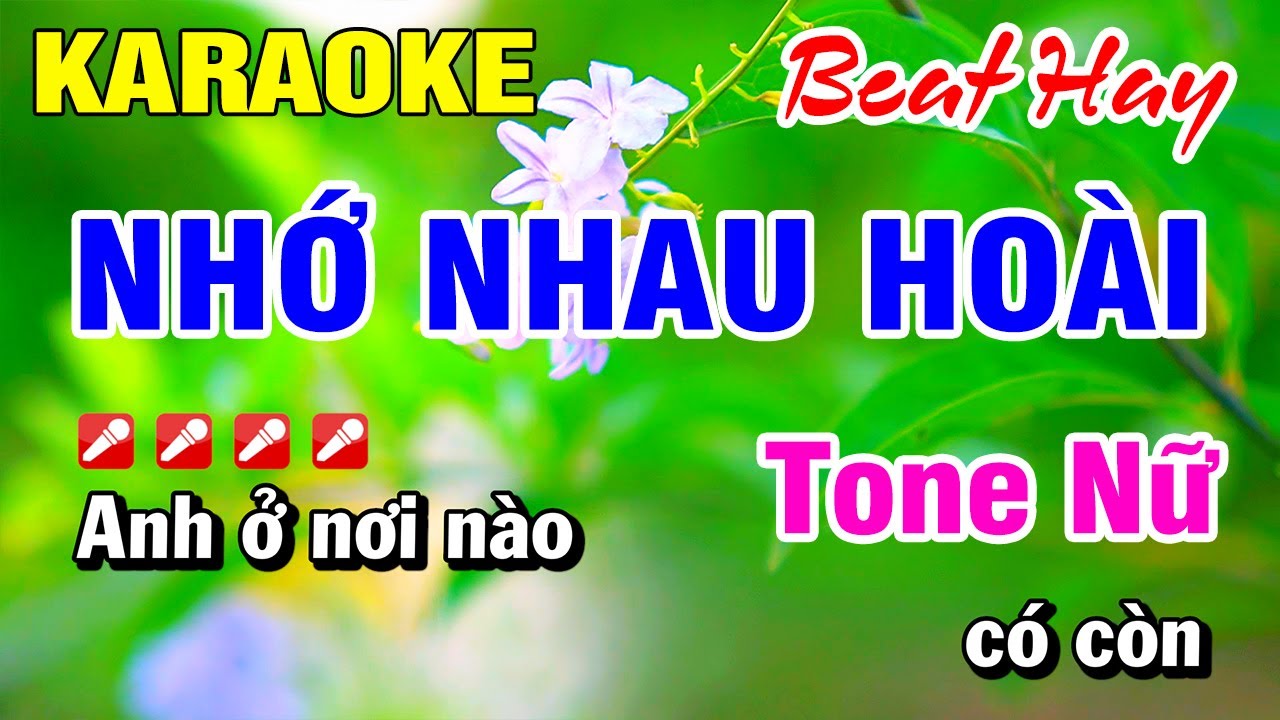 Karaoke Nhớ Nhau Hoài Tone Nữ (Beat Mới) Nhạc Sống 2025 | Hoài Phong Organ