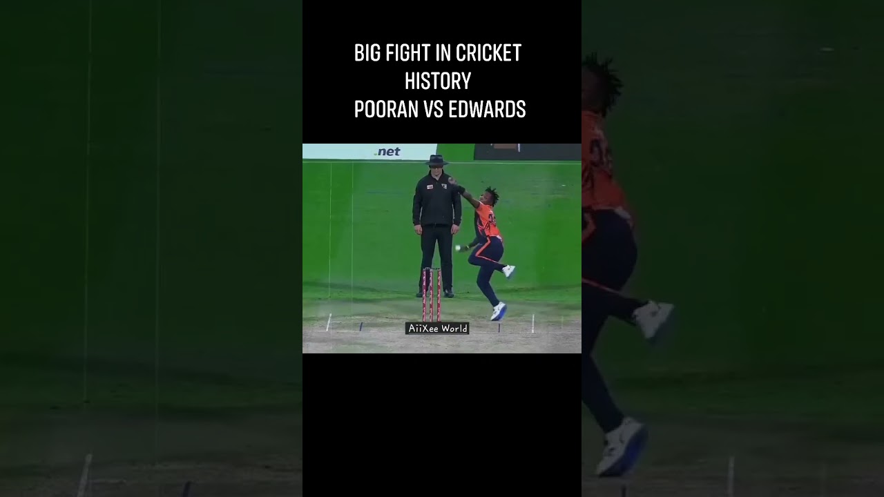 Fight between Nicholas Pooran and Fidel Edwards #trending   #cricketlover #youtube #t20worldcup2024
