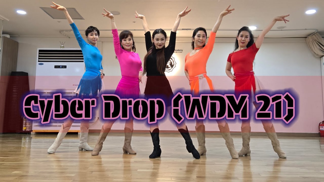 Cyber Drop (WDM 21) Line dance(Demo) | Intermediate / Advanced Cha Cha | 사이버 드롭 라인댄스 | 중고급라인댄스