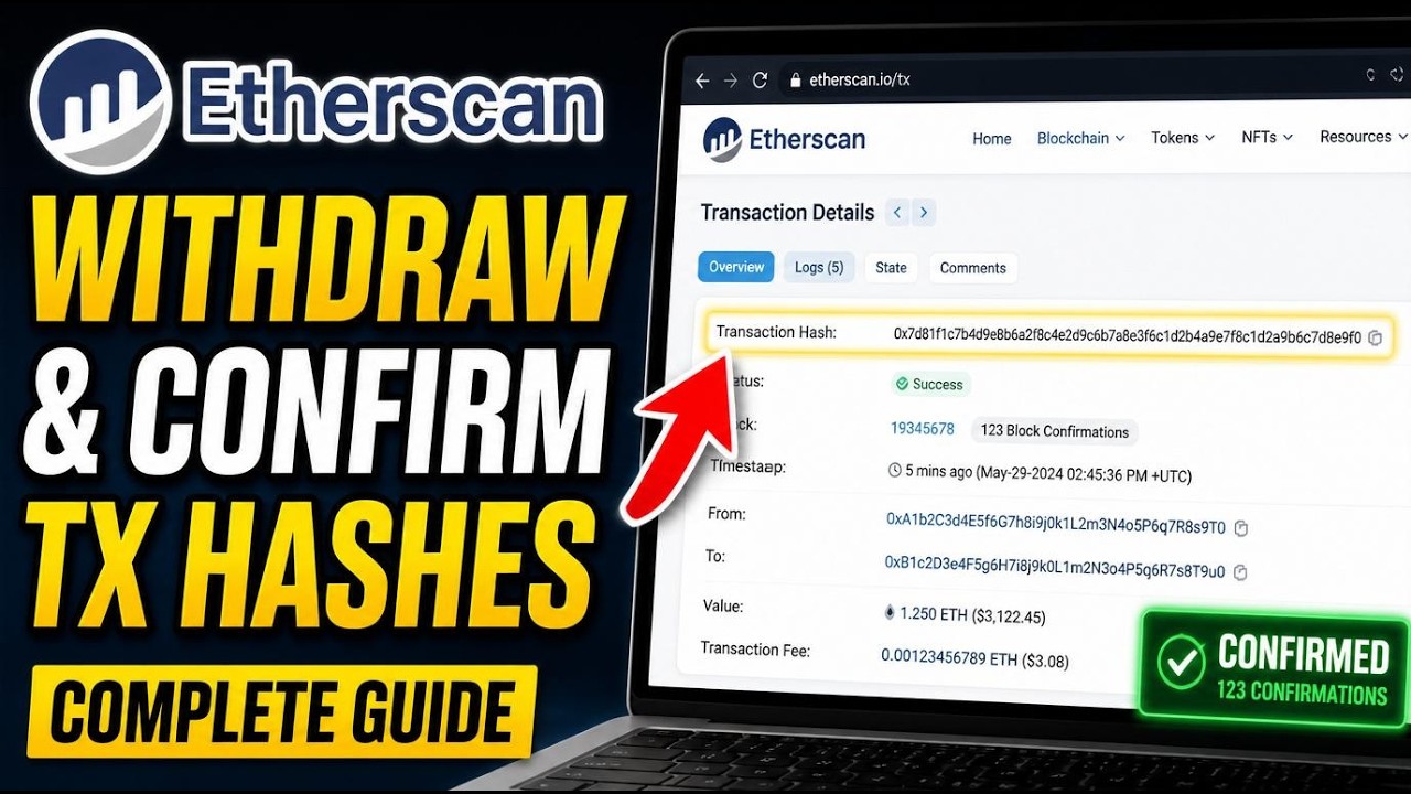 How to withdraw and confirm tx hashes on Etherscan - Complete Guide