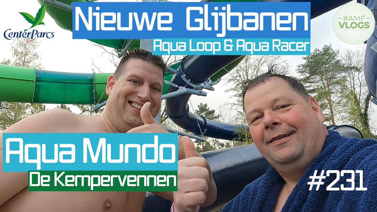 LOOPING GLIJBAAN ✅ AQUA LOOP & AQUA RACER |AQUA MUNDO |CENTER PARCS DE KEMPERVENNEN |VLOG 231