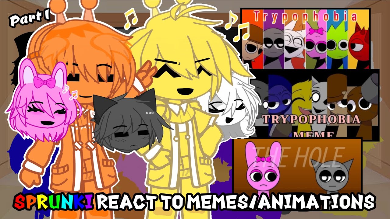 Sprunki Casts react to Memes/Animations // Pt.1 // Sprunki Incredibox // GCRV
