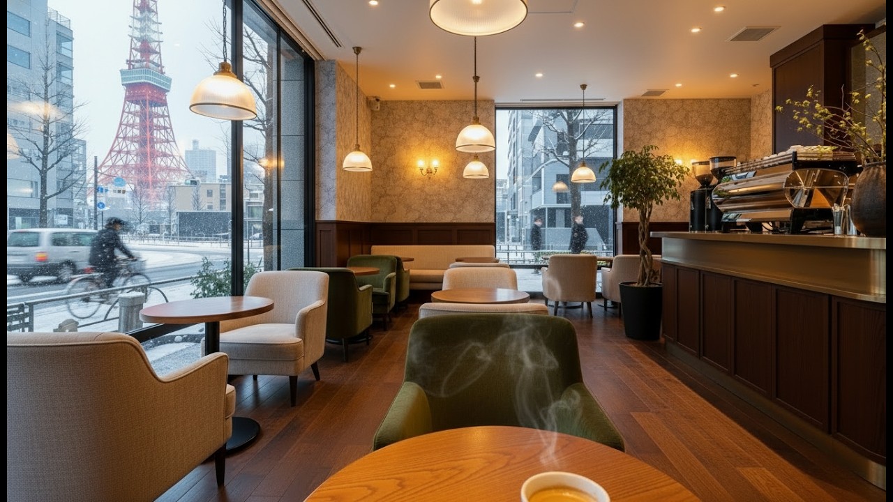 1 Hour Tokyo Café Bossa Nova ☕ Study & Relaxing Background Music | Shibuya, Shinjuku, Ebisu Vibes