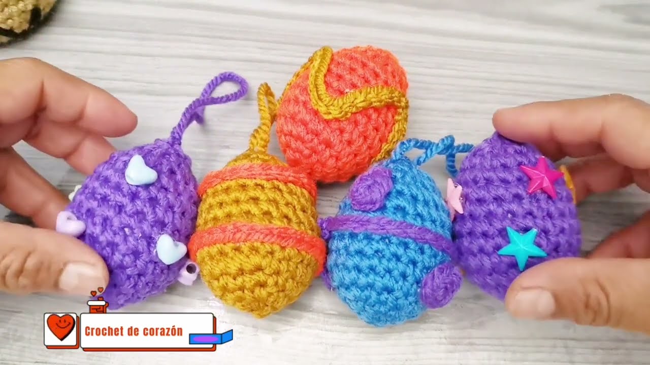 🥚🥚Huevos de pascua 🐰🐰Tejidos a crochet 💅🥰 No te lo pierdas 🫰🫰🫰🫰