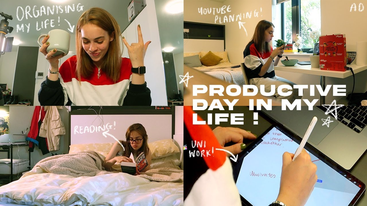 a productive day in my life! (getting my sh*t together) 💻📚