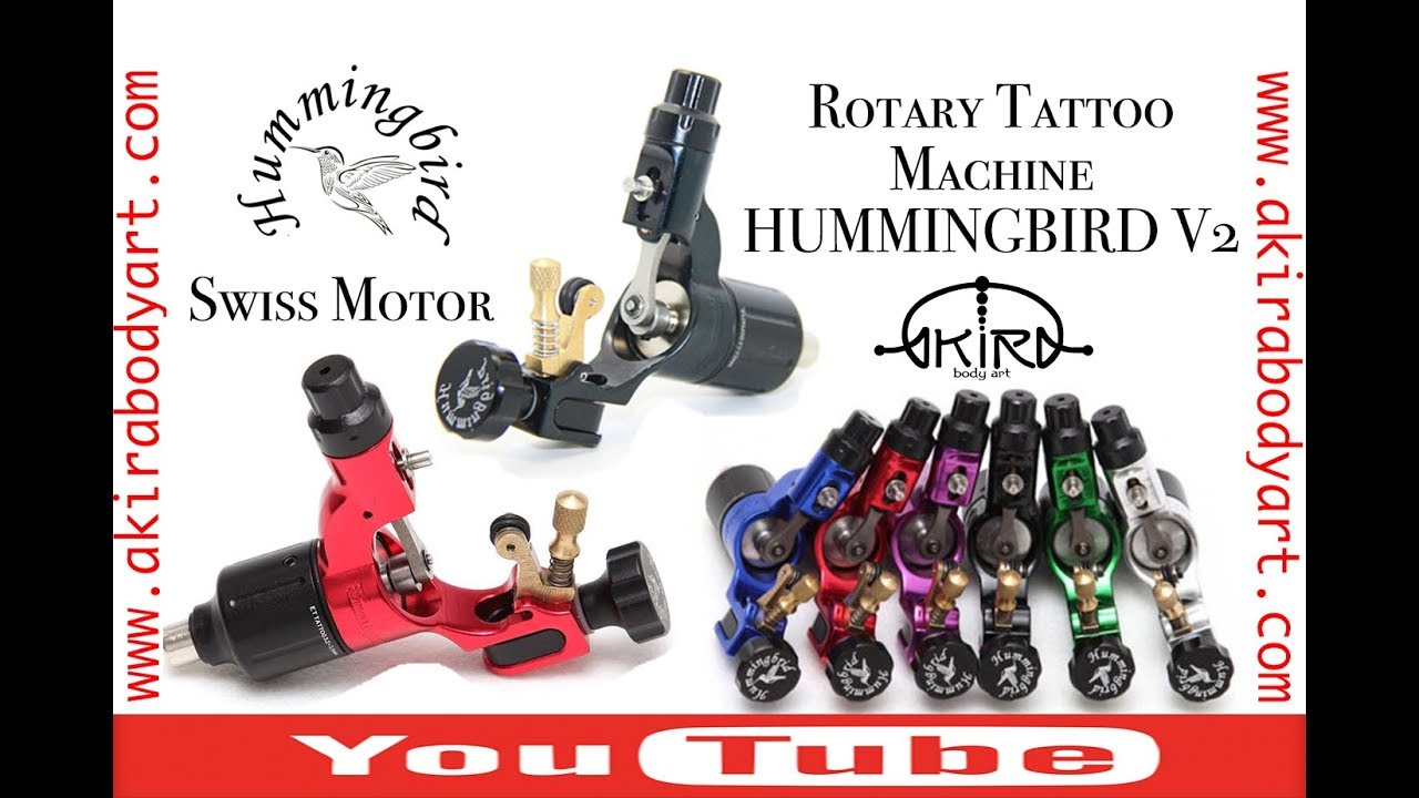Maquina Rotativa Tattoo HUMMINGBIRD V2B Video Tutorial de Akira Body Art