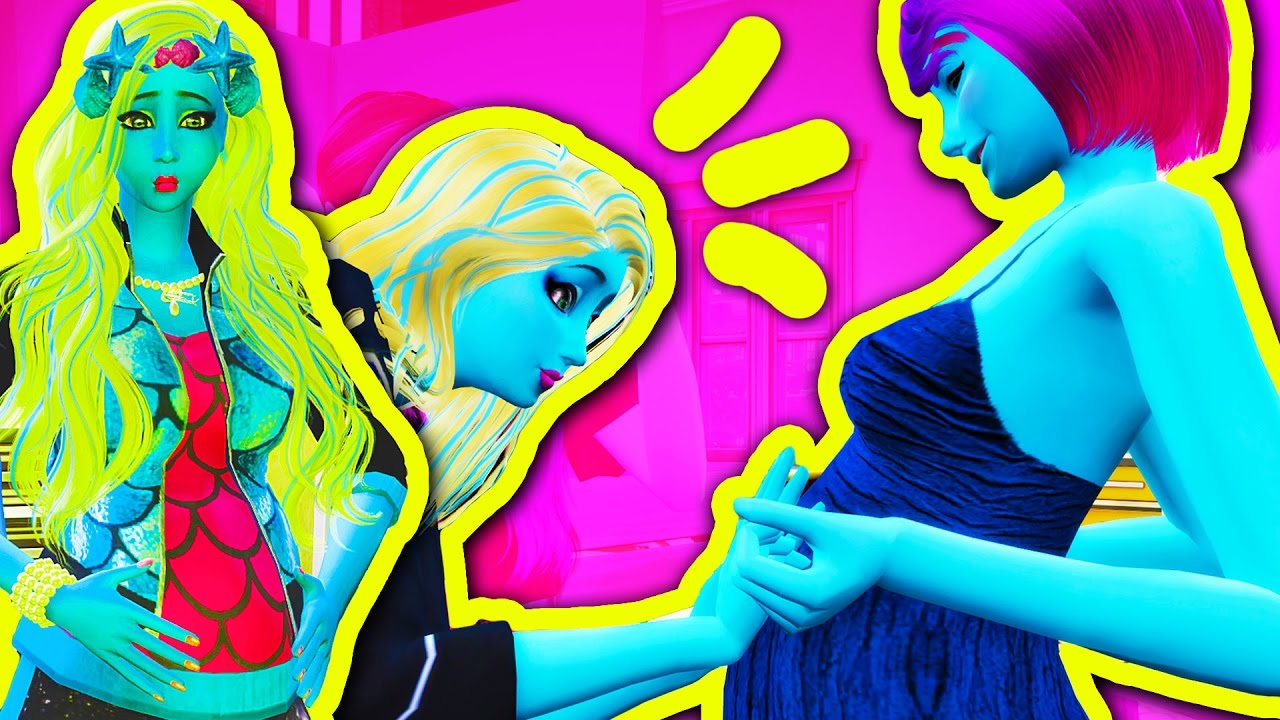 LAGOONA & AQUA BABY BIRTH 👶 👶  The Sims 4: Monster High (Part 51)