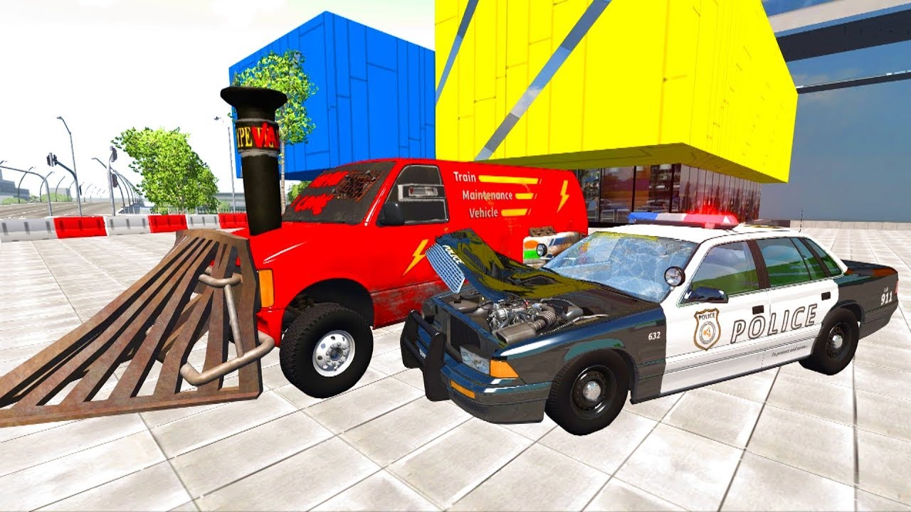Машины монстры на дорогах| Полицейская погоня beamng drive - Игры для мальчиков