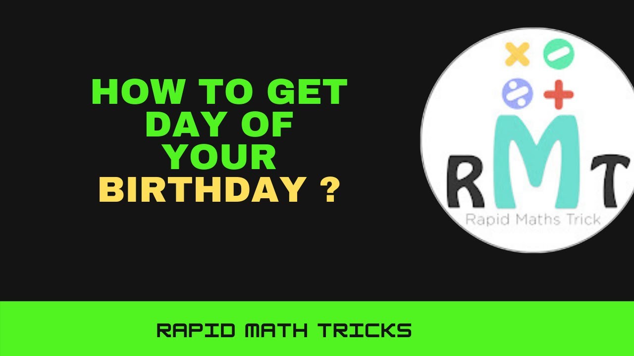 How to Get DAY of any DATE? | Rapid Math Trick | Vedic Math | Quick Calculation
