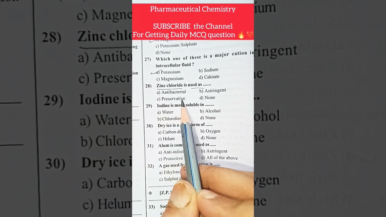 Pharmaceutical Chemistry Govt Pharmacist Exam || AIIMS Pharmacist || MCQ Practice Daily for NEET ❤️