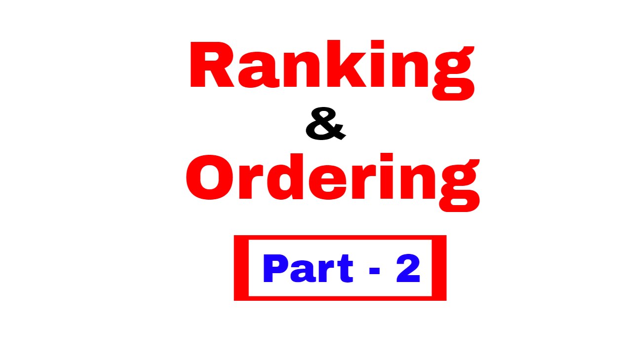 Ranking and Ordering Tricks for Bank PO | Clerk | SSC [in Hindi] Part 2