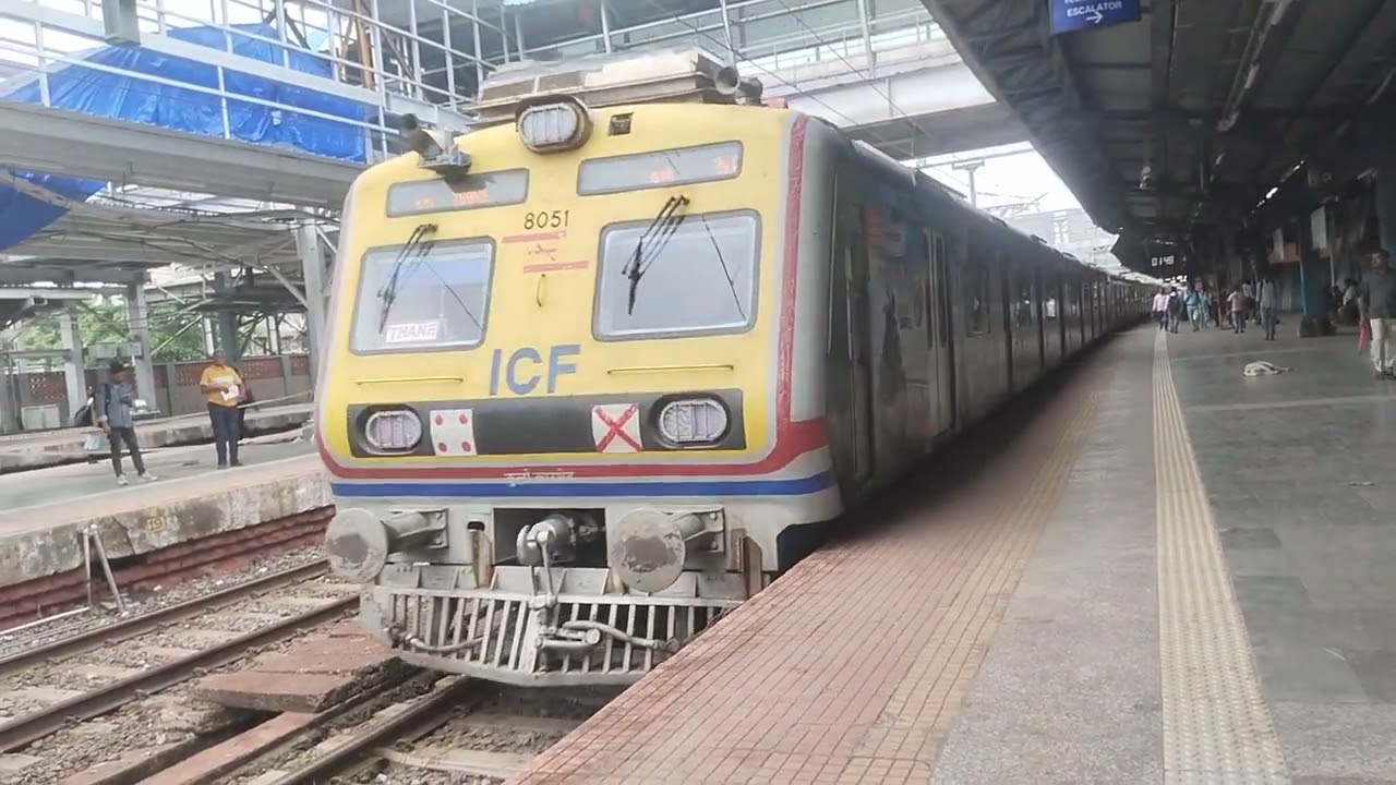 Vikhroli railway station train videos new | Indian train video original with sound 