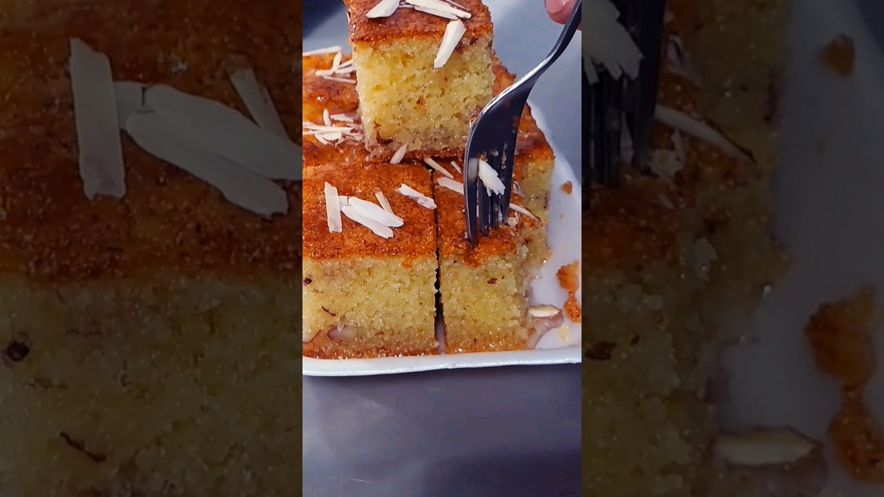 basbousa arabic sweet recipe.easy basbousa recipe.arabic desserts