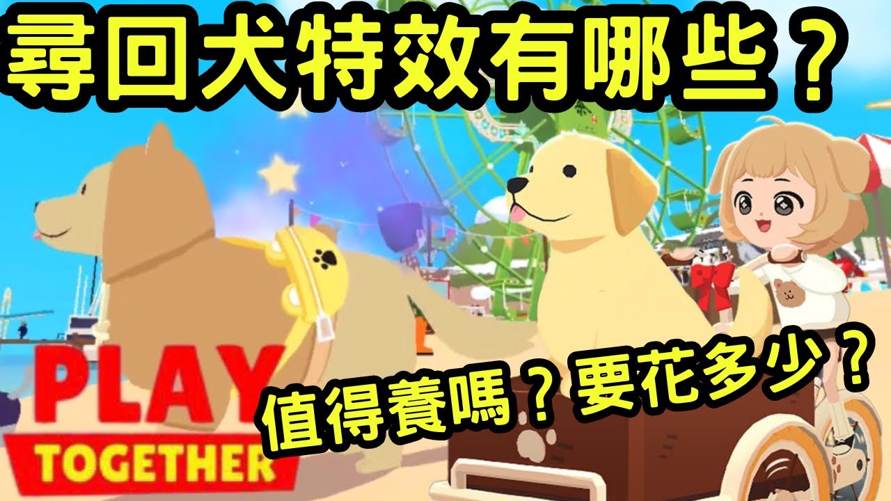 【天天玩樂園】尋回犬值得養嗎？花多少錢？特效到底有哪一些呢？尋回犬特輯來囉！養寵物真的超花錢⋯⋯⋯