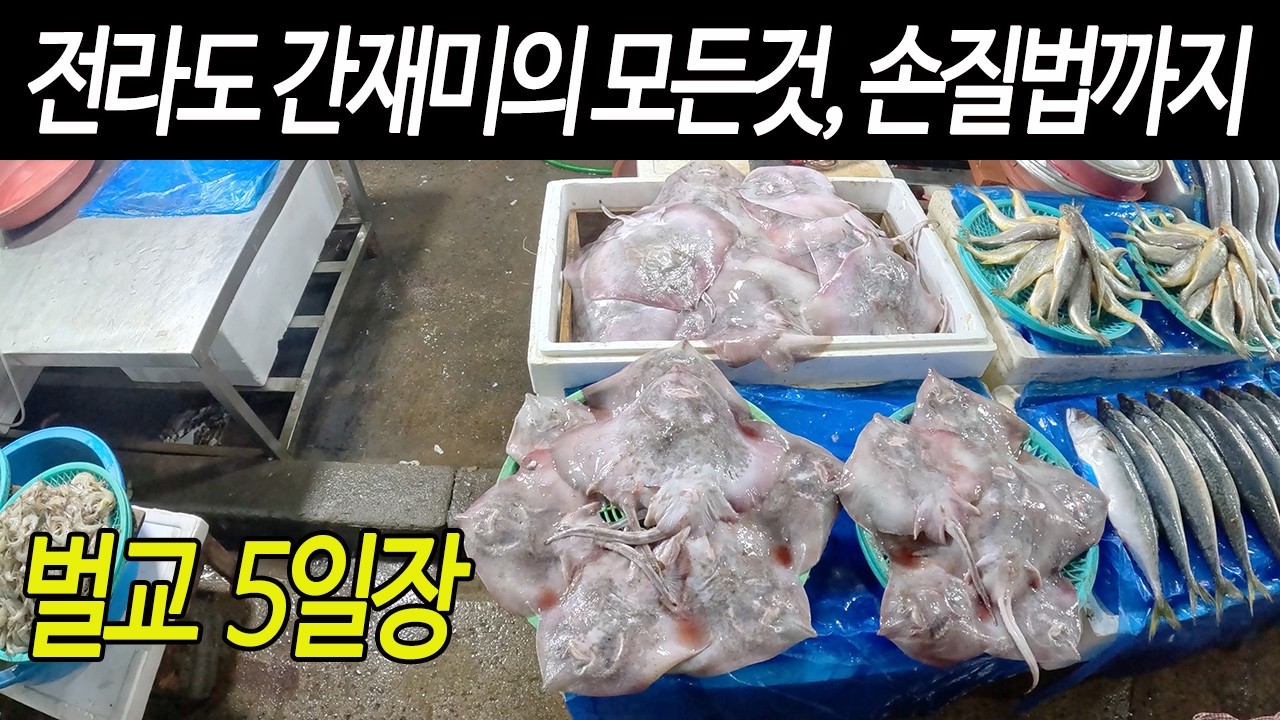 보성 벌교오일장, 전라도 간재미의 모든 것, 손질법까지!