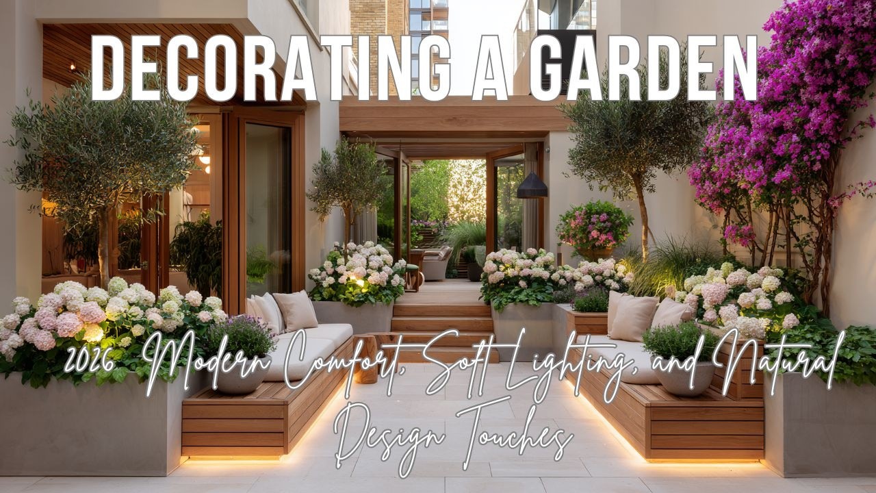 Decorating a Garden for 2026  Modern Comfort, Soft Lighting, and Natural Design Touches