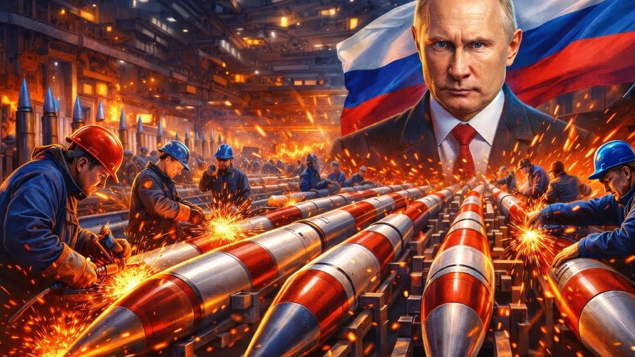 Fabricación de millones de proyectiles al año con los que Rusia aguanta la guerra total en Ucrania